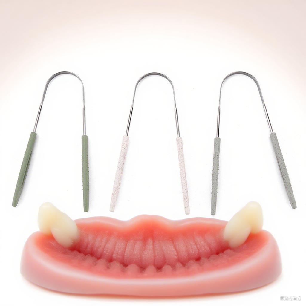 1Pcs Stainless Steel Tongue Scraper Fresh Breath Cleaning Coated Tongue Toothbrush Oral Hygiene U-Shaped Metal Tongue Scraper