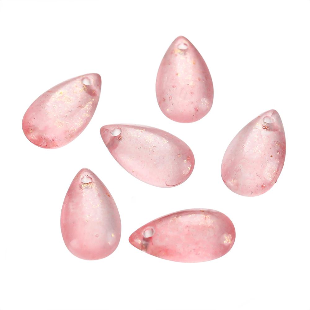10pcs 8*14mm Water Drop Shaped Glass Pendants Czech Loose Spacer Beads For DIY Crafts Necklace Bracelet Charm Jewelry Making