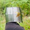Templar Crusader Knight Helmet Medieval Great Helm, Larp And Cosplay Helmet ,Handmade Steel  Brass Cross Helmet , Collectible Gift