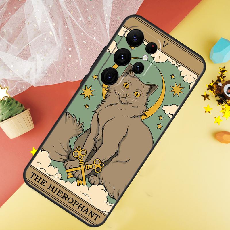 Cats Tarot Witchcraft Phone Case For Samsung Galaxy S25 S24 S21 S20 S22 S23 Ultra S9 S10 Plus S25 FE Cover Coque