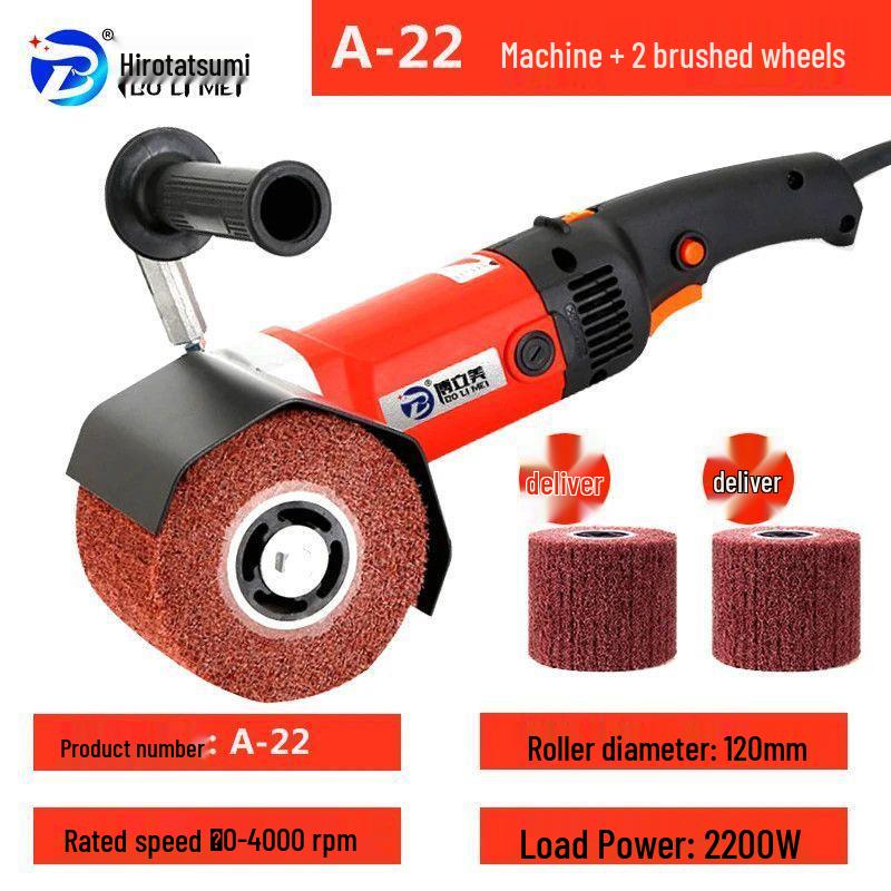 Hot Selling Stainless Steel Handheld Electric Polisher: Rust Remover & Mirror Surface Metal/Wood Wire Drawing Machine