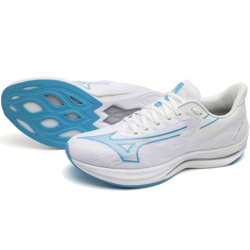 

Mizuno Wave Rebellion Sonic Running Shoes, White/Blue, Size 25.0 cm, 3E