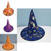 Witch Hat For Halloween Party Stylish And Gold-embossed Witch Hat Costume Accessory