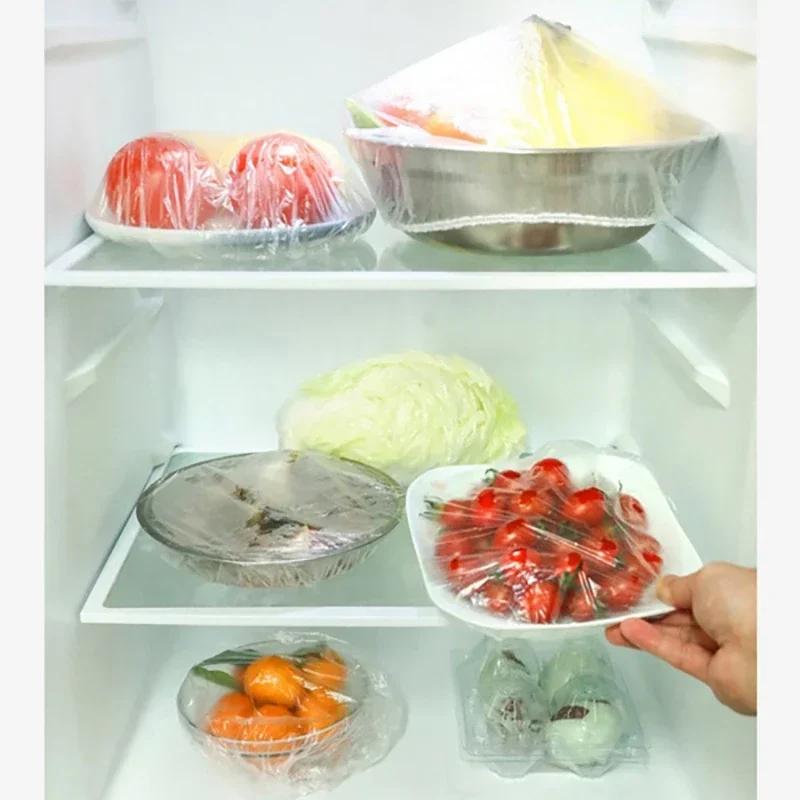 1800pcs Colorful Saran Wrap Disposable Food Cover Food Grade Fruit Fresh-keeping Plastic Bag Kitchen Accessories