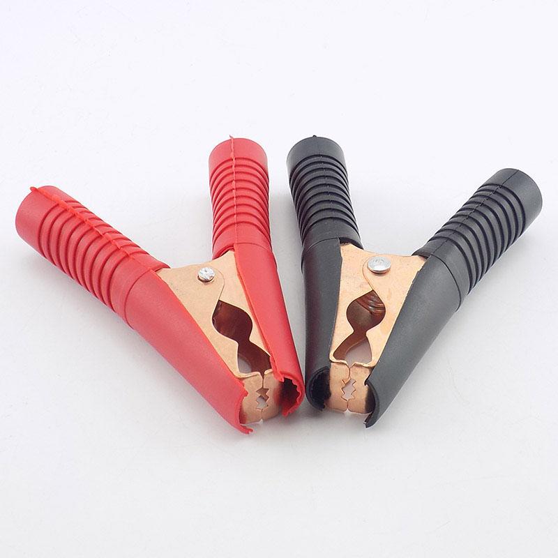 1 Pair Alligator Clips Probe Crocodile Clip Clamps Connector 5A 30A 50A 100A Test Lead Car For Test Electrical DIY Tool