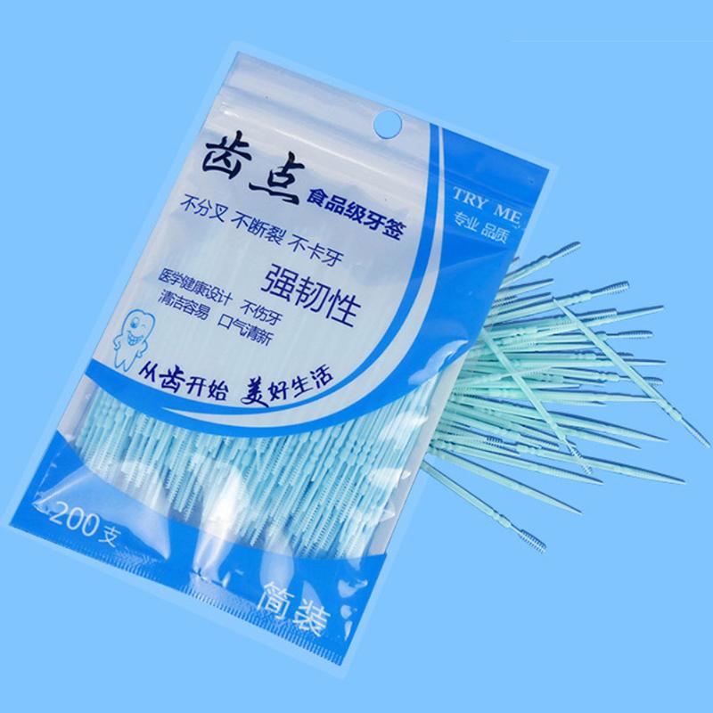 100/200 Stück Einweg-Familien-Doppelkopf Hochwertige Personalisierte Kreative Fruchtspieße Tragbare Ultrafeine Zahnstocher