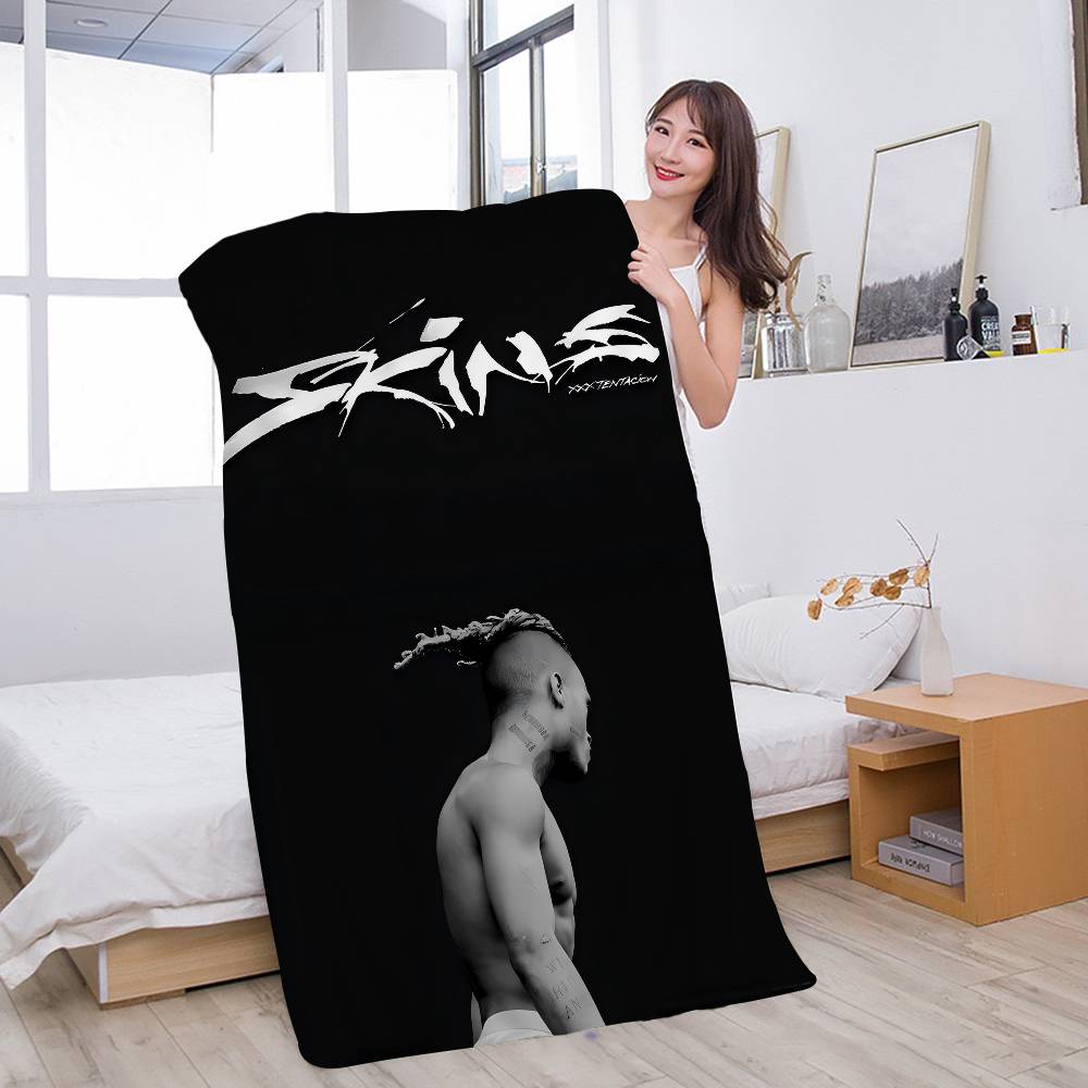 Coperta in Microfibra Hip Hop Z-XXXTentacion Asciugatura Rapida Teli da Spiaggia Stampa Oversize Super Assorbente Coperta Asciugamano per Piscina