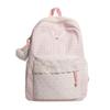 Schoolbag Korean small fresh plaid corrugated schoolbag lace girl heart travel small backpack sweet wind student party backpack