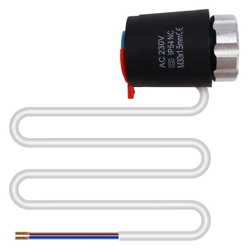 

AEE2-Normally Closed Underfloor Heating Valve For Underfloor Heating Thermostats AC 230V Electric Actuator Manifold M30x1.5 чорний