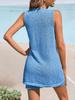 Womens Knit 2 Piece Outfit Sleeveless V Neck Top And Mini Skirt Summer Set