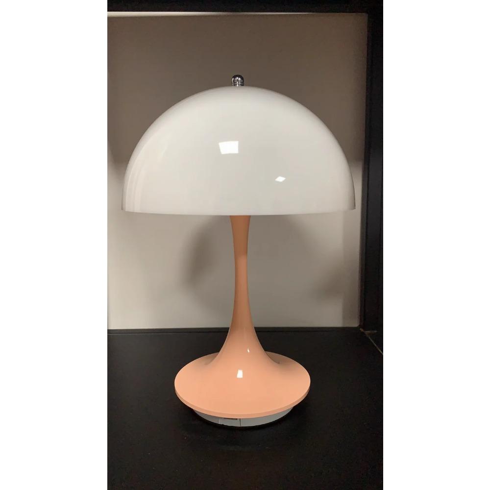 Lampă de masă mică, nordică, retro, de lux daneză, lampă de noptieră pentru dormitor, reîncărcabilă, decorare pentru studiu, lampă de atmosferă pentru sufragerie Mushr