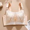 Underwear Summer Thin Strapless Anti Glare Lace Bra Breathable Full Cup Bra No Steel Ring Bra