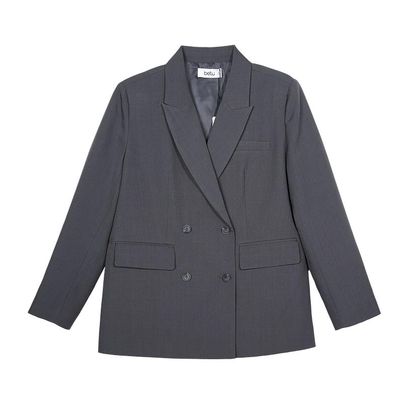 Betu Women's 2025 Autumn Elegant Back-Slit Blazer