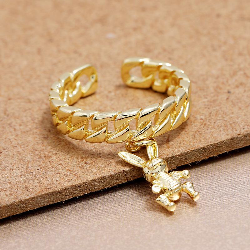 Niche design Mori feathers rose gold ring women's light luxury cold wind versatile simple personality live ring