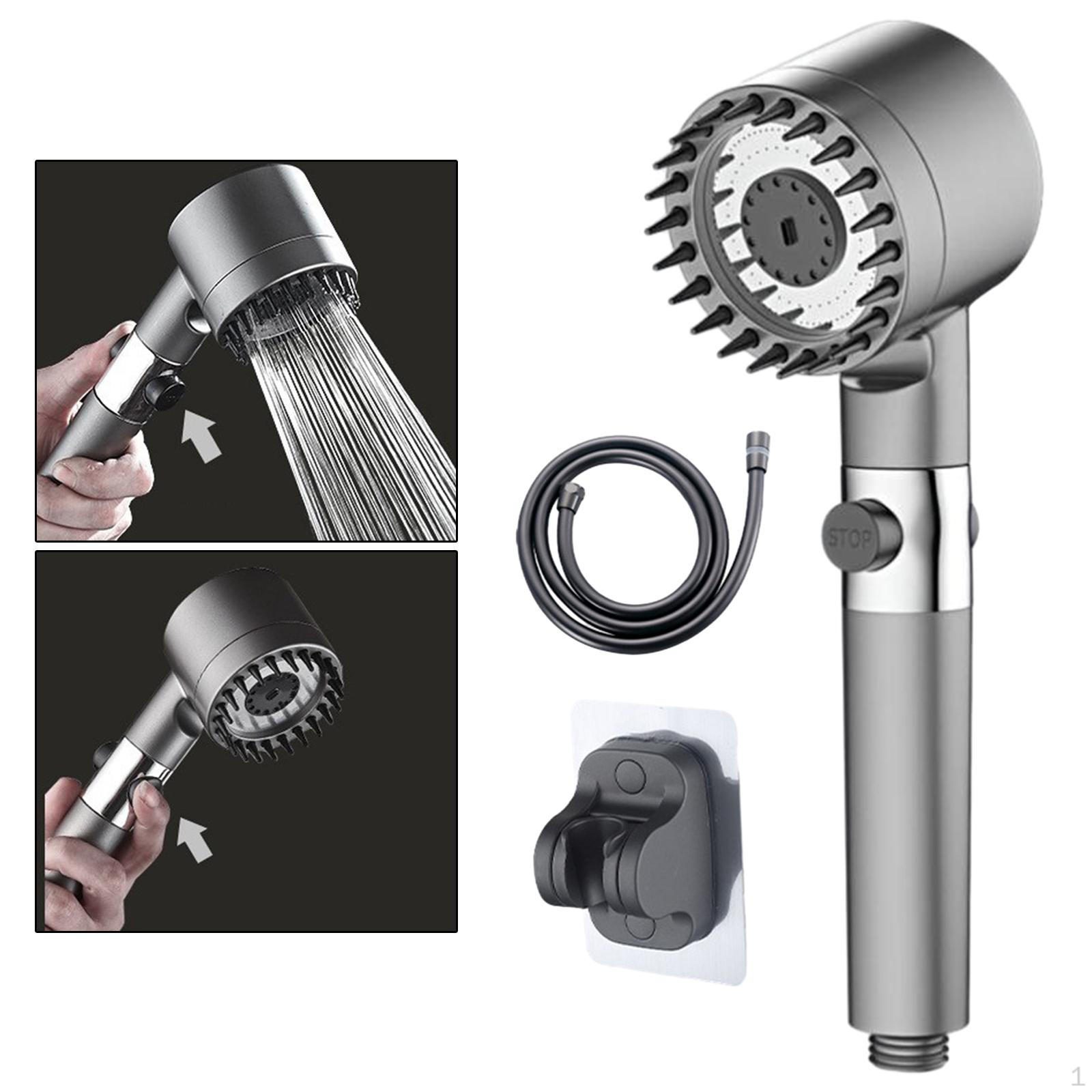 Bathroom Shower Rainfall Filter Spray Nozzle Wall Mount Handheld Pressurized for style A
