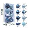 8pcs New 6cm Christmas Ball Pendant Plastics Electroplated Xmas Tree Ornament DIY Christmas Supplies New Year