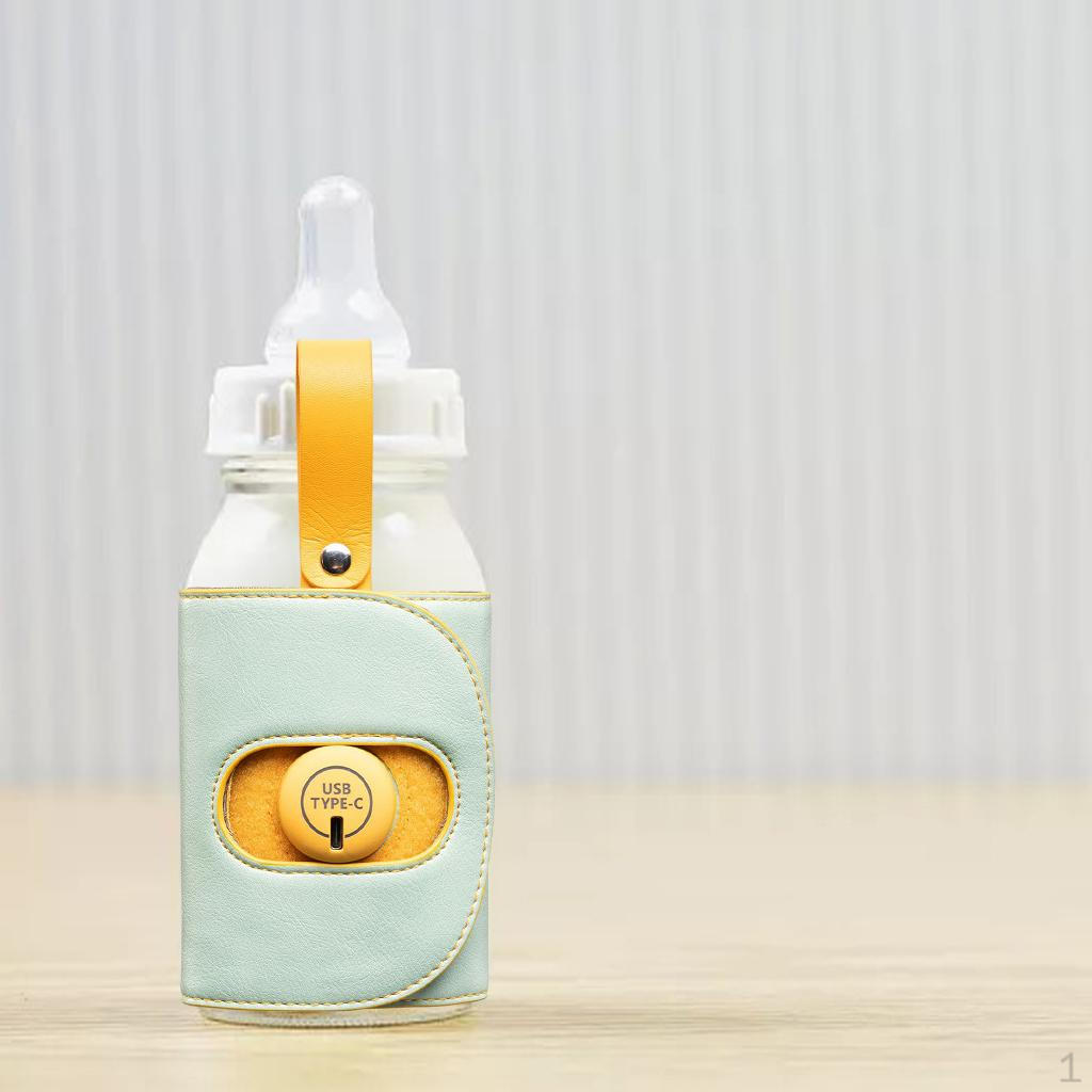 

USB Baby Bottle Warmer Interface Quickly Save Space Universally Folded Temperature Keeper Heating зелений