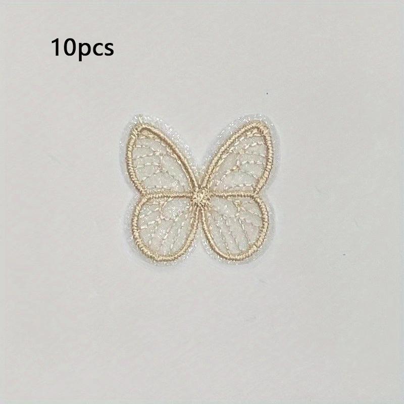 

10pcs-Embroidered butterfly headwear accessories, hair clips, patches, patches, clothing, shoes, socks, accessories