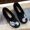 Women's Snow Boots Autumn New Plush Inner Lining Women's Cloth Shoes Retro National Style Low Heel Embroidered Shoes