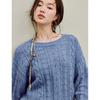 INMAN Women's Relaxed Openwork Cable Knit Sweater