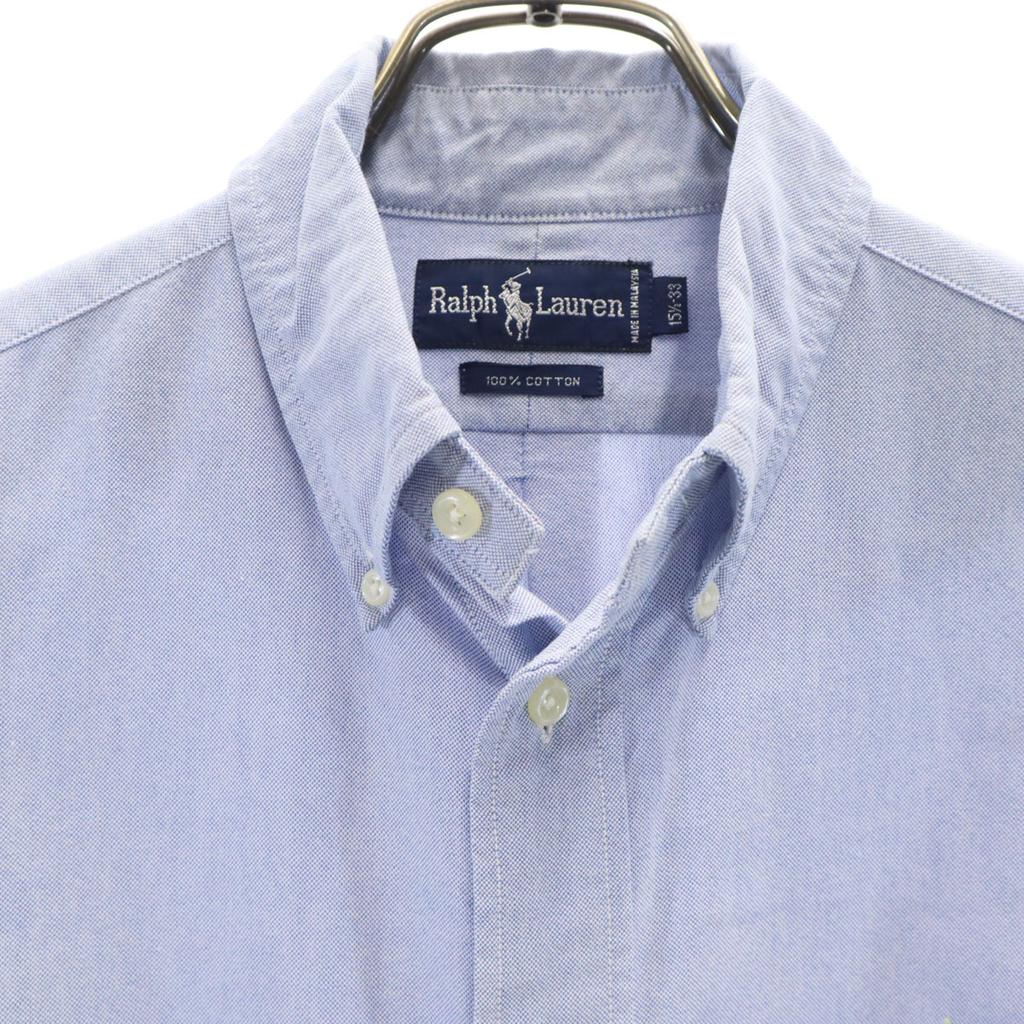 RALPH LAUREN Long sleeve Oxford Button down shirt 15 1/2-33 Blue purple Men's Used
