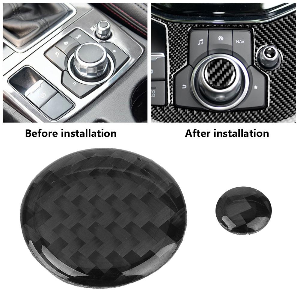 2 Pezzi Copribottoni Volume in Vera Fibra di Carbonio per Mazda CX5 20172018