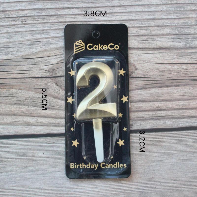 New Creative Birthday Cake Party Birthday Decoration Three-dimensional Golden Diamond Large Number Candle