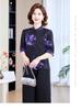 Mom's 2025 New Chiffon Suit: Chinese-Style Age-Reducing Two-Piece for Middle-Aged & Elderly Women