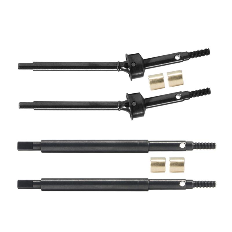 A63T-Widened Steel Front And Rear Axle Drive Shaft 5Mm Extended Parts For TRX4M 1/18 RC Crawler Car Upgrade Black