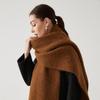 Autumn and winter wool hippocampus hair scarf women's versatile high-end sense thickened warm scarf solid color scarf shawl