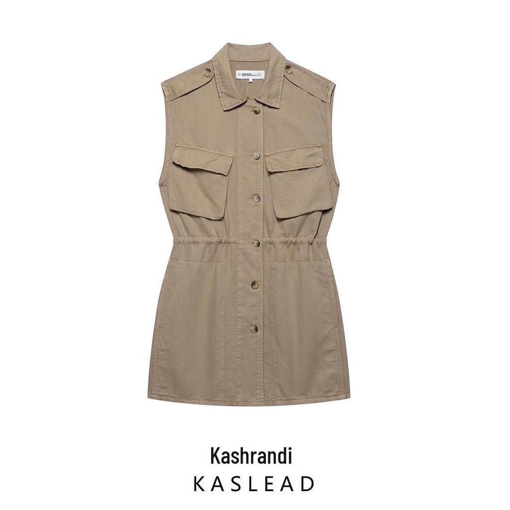 Spring 2025 Women's European & American Style Pocket Short Dress