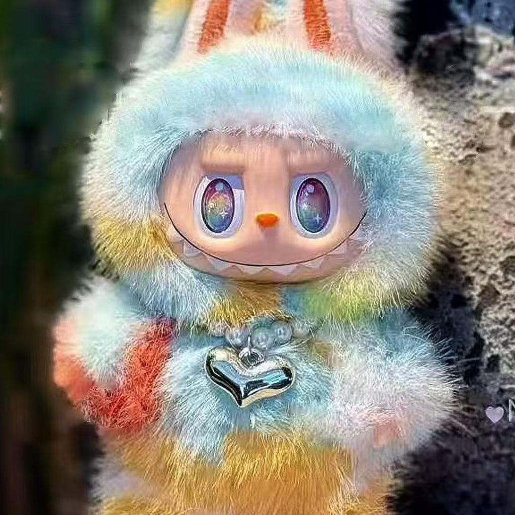 New V5.0 Labubu 5th Generation Blind Box Plush Toy Keychain Bag Accessories Car Air Conditioner Decoration Trendy Figurine Gift Girls'Collectible Item