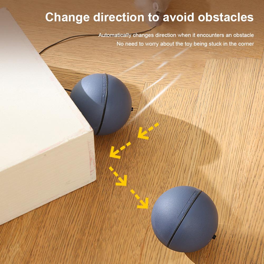 Cat Interactive Ball Toys Automatic Rolling Ball Fast Rolling Ball Anti-Depression Pet Toy for Indoor Cats