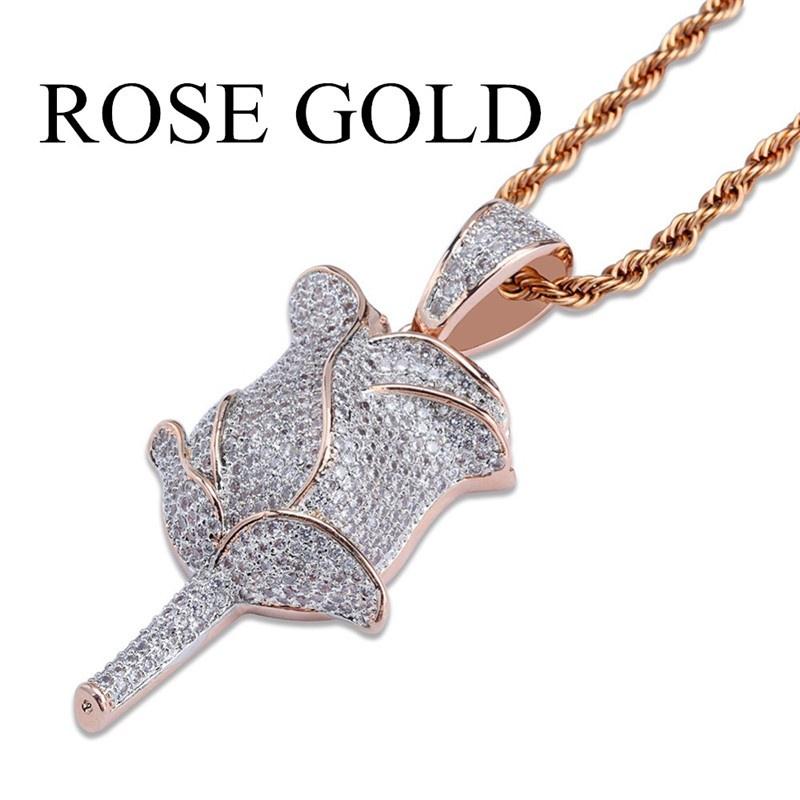 Buy Ins Popular Men Rose Flower Hip-hop 