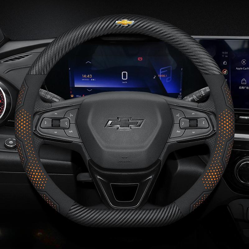 Car Steering Wheel Cover For Chevrolet Aveo Bolt Cavalier Cruze Onix Orlando Silverado Spark Tahoe Suburban Lacetti Tracker
