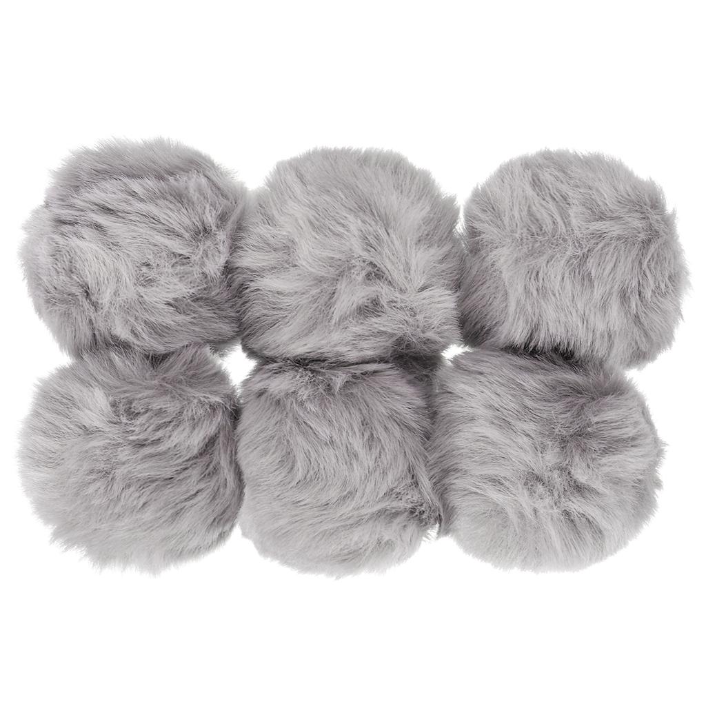6/12pcs Faux Fur Pom Poms for Hats Fluffy Soft Fur Poms Balls for Keychain Knitting Hats DIY Scarves Gloves Bag Christmas