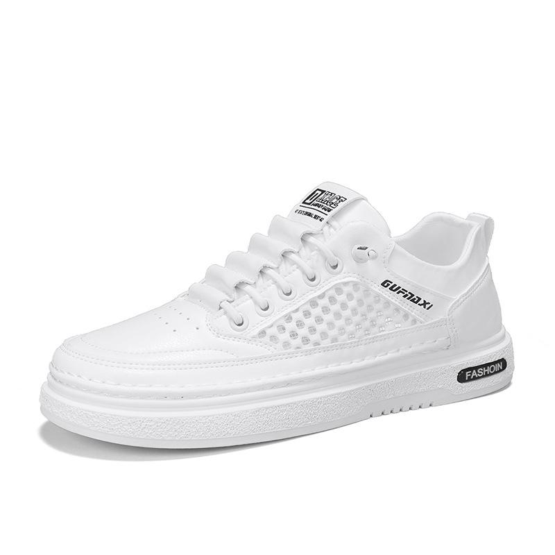 Little white shoes summer new breathable mesh fashion men's casual shoes personalized soft sole hollow youth board shoes