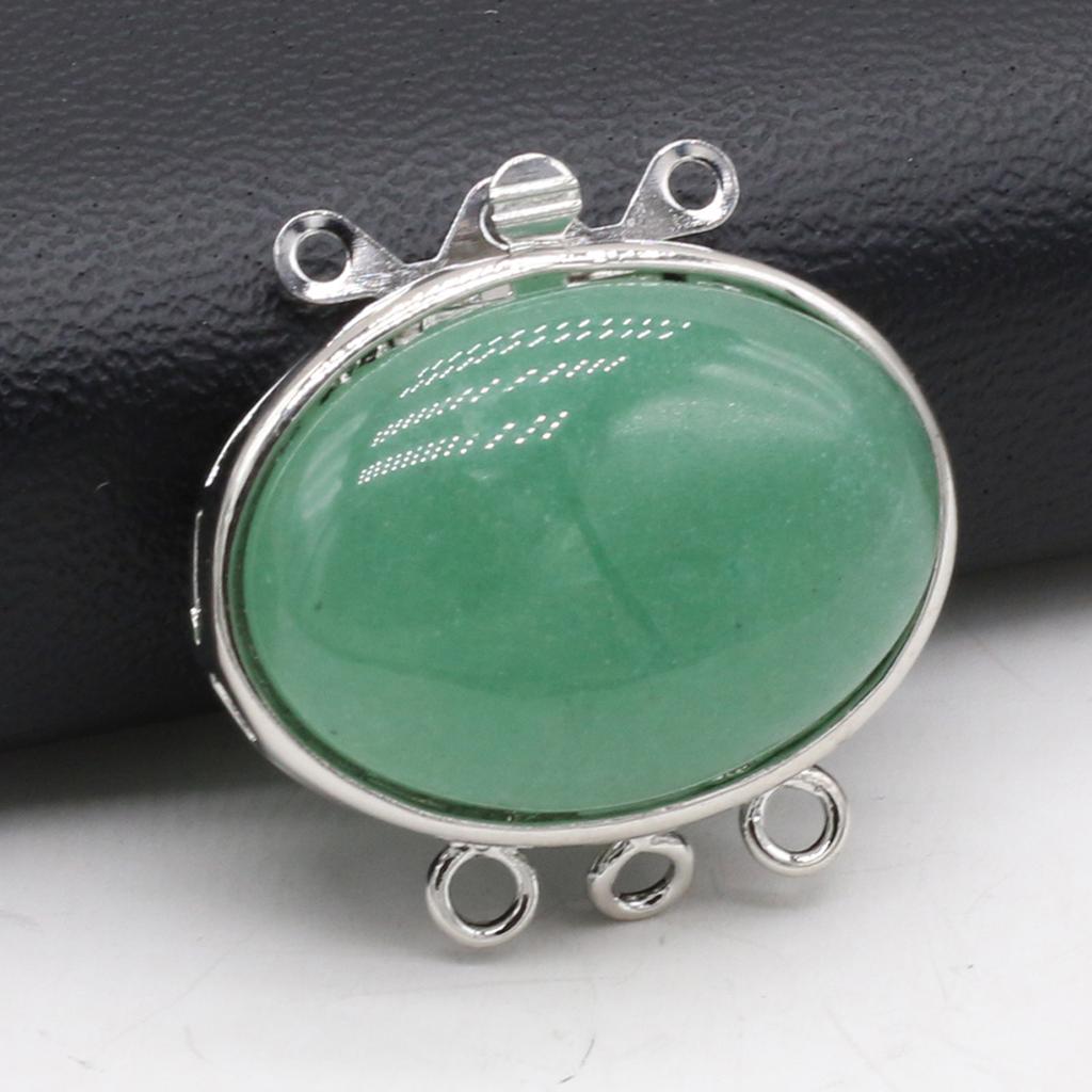 1 szt., Boho Ręcznie Robiony Owalny Wisiorek z Naturalnego Kamienia, Zawieszki-Konektory do DIY Naszyjnika, Bransoletki, Bransoletki na Kostkę, Akcesoria, Tworzenie Biżuterii, Unikalne Prezenty Świąteczne