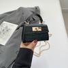 Solid color texture stone pattern fashionable new retro temperament simple summer casual shoulder portable small square bag
