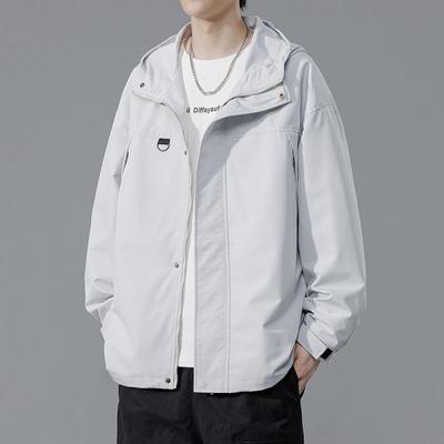 Jacket Men's Spring and Autumn Outdoor Sports Jacket Fashion Loose Couple Style Casual Youth Hooded Jacket