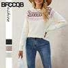 Women's Fashion Casual O-Neck Long Sleeve Autumn Winter Loose Sweaters