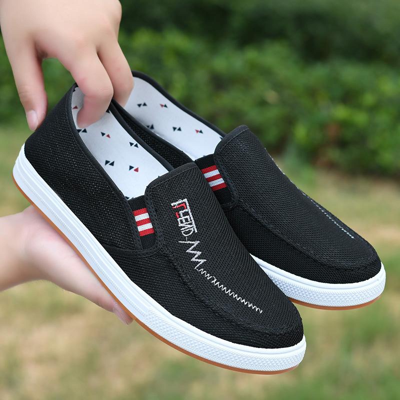 Scarpe in Tessuto Antiscivolo Scarpe da Skateboard da Uomo Scarpe in Tela Leggere Traspiranti Scarpe Comode da Lavoro