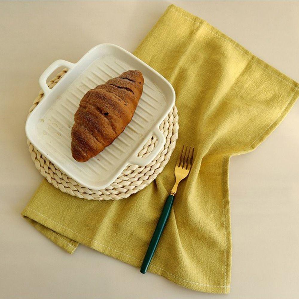 Reusable Dinner Cloth Soft Tea Towel Party Supply Cotton Linen Napkin  Home