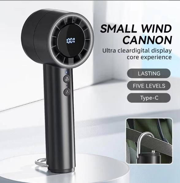 Silent High-speed Led Display High Wind Power USB Charging Fan Handheld Small Fan Refrigeration Air Conditioner Portable