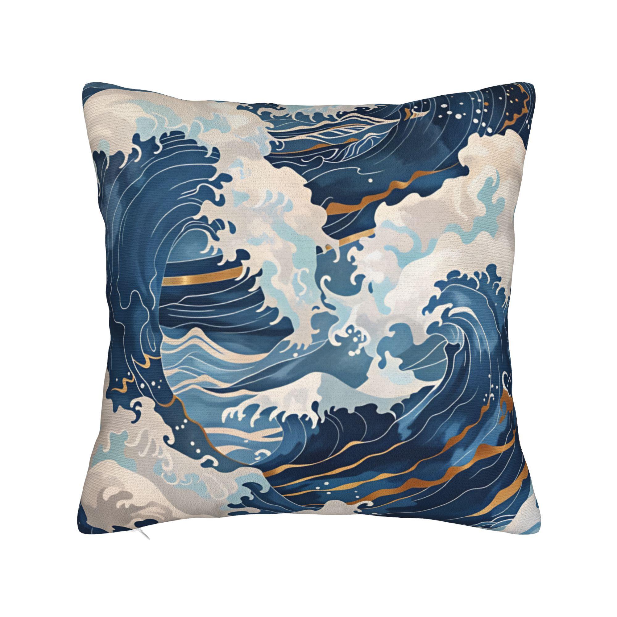 Pillow Case Vintage Doodle Flower Print Comfy Pillow Cover For Sofa Home Decor Kawaii Pillowcases 30cmx30cm