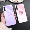 Liebe Herz Fall Für Samsung Galaxy A52 A71 A72 A70 A73 A53 A13 5g A03 A22 A21s A03 Core a42 Gehärtetes Glas Abdeckung Luxus Capinha