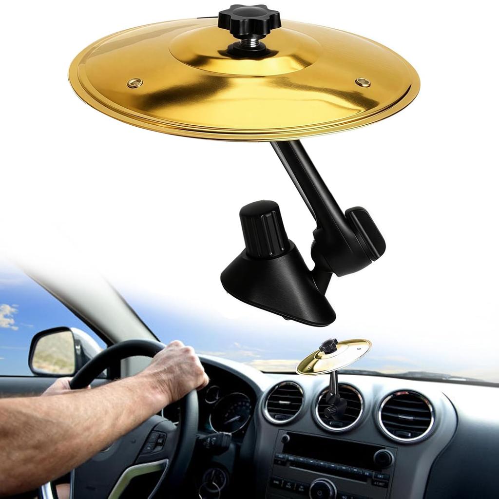 1/2PC Car Crash Cymbal Air Vent Mini Drum Car Hand-shooting Cymbals Car Drum Cymbal Air Vent Musical Instrument for Car Interior