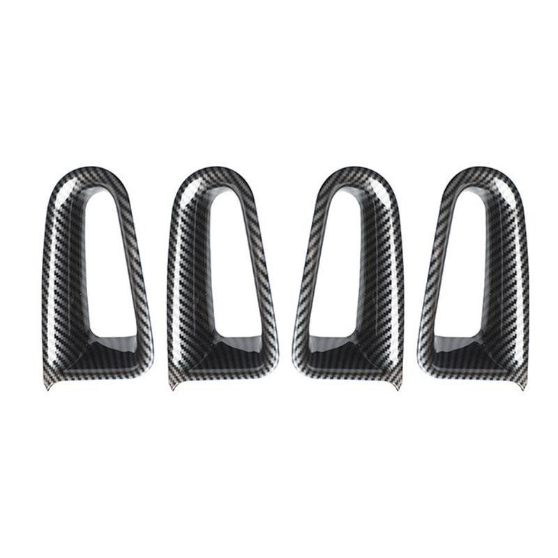 

For Mercedes Benz A-Class W177 CLA C118 Car Carbon Fiber Texture Interior Door Handle Armrest Frame Cover Trim a