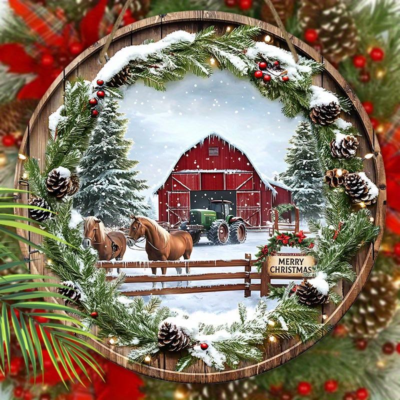 Nativity Wooden Christmas Sign with Manger Pattern - Navidad Sign for Front Door Wall Hanging Decor - Ideal Christmas Gift
