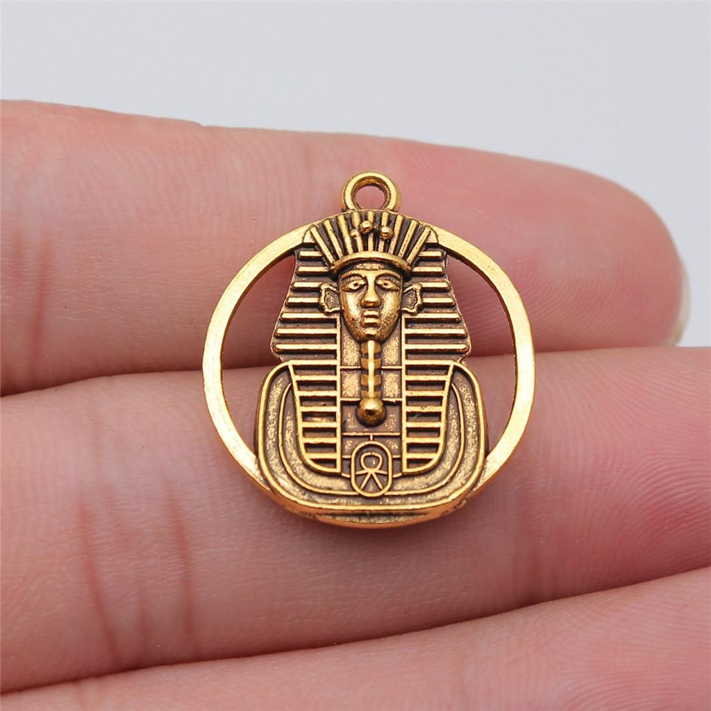 Charms Egipski Faraon Szef Wisiorki Vintage Biżuteria Materiały QC048